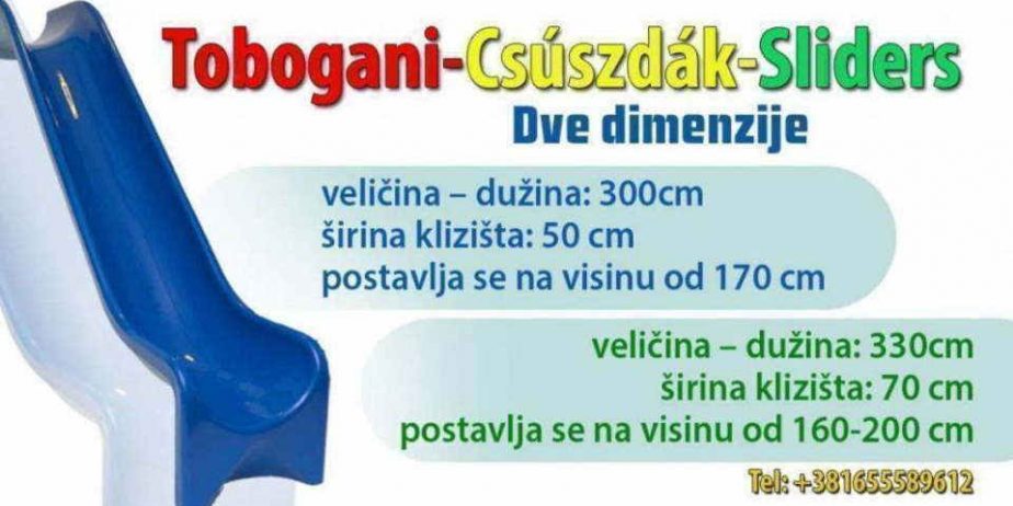 Prodajem TOBOGANE u tri dimenzije u raznim bojama!!!